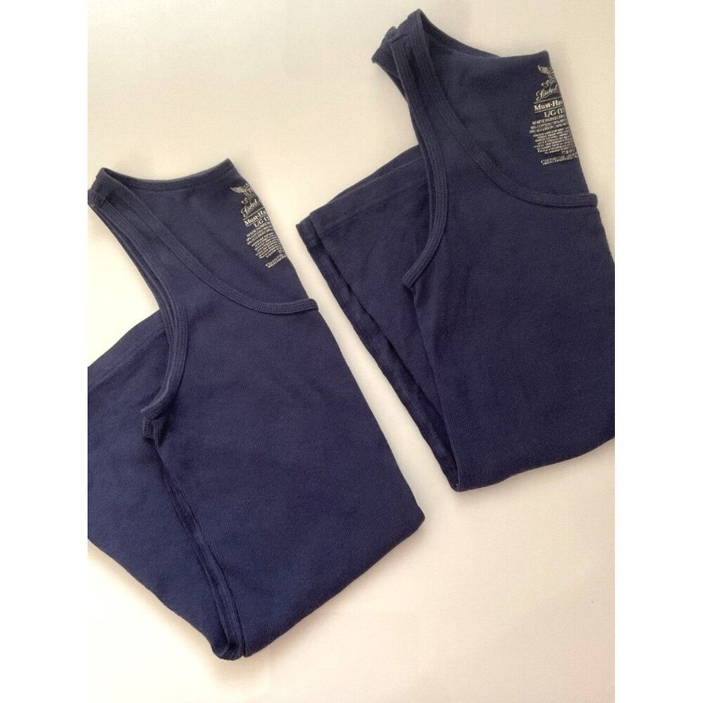 Blue Ribbed Tank Tops Bundle (Set Of 2) - Size L 12-14